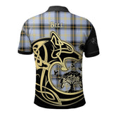 Clan Bell of the Borders Tartan Polo Shirt Viking Wolf YL51 Bell of the Borders Tartan Tartan Polo